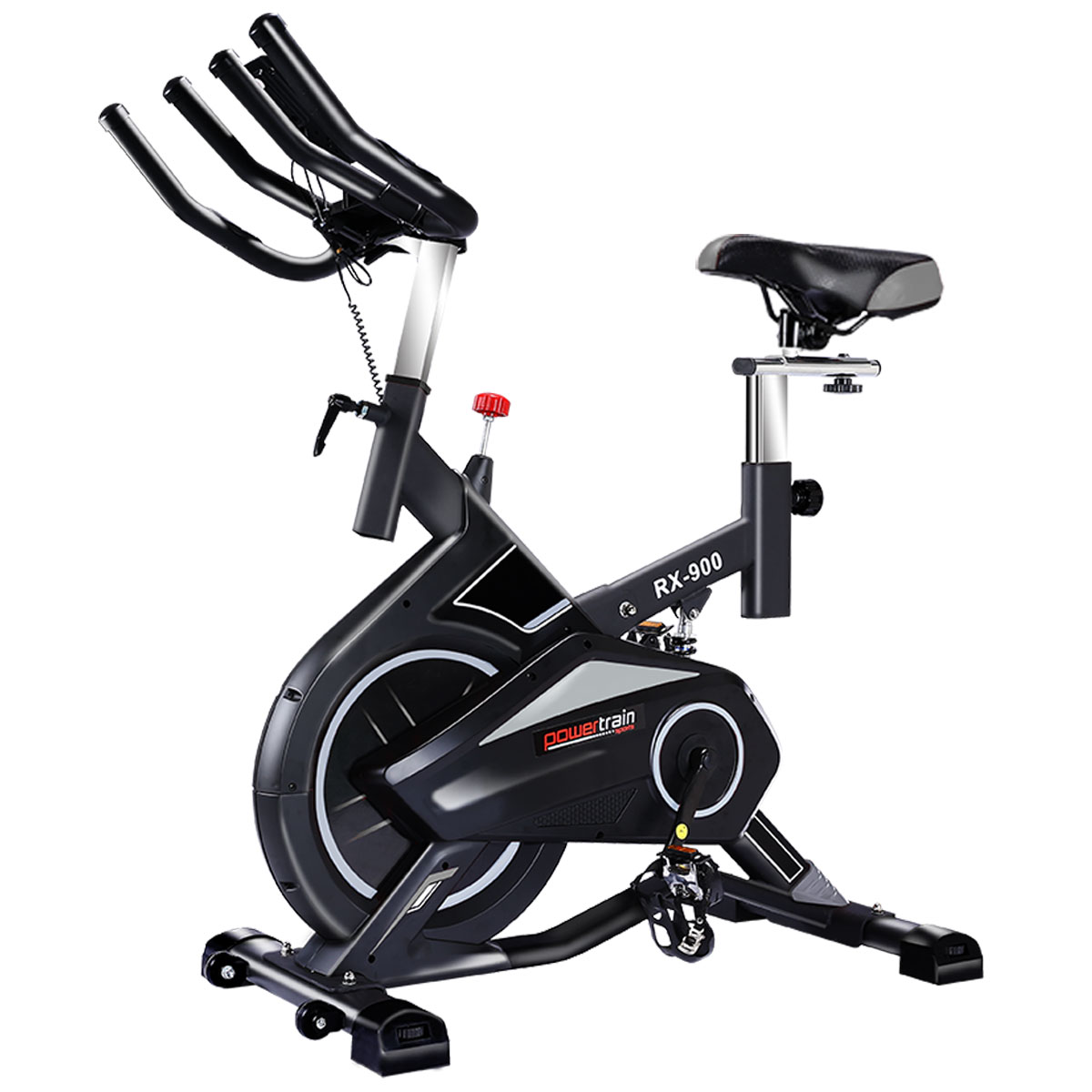 PowerTrain RX-900 Exercise Spin Bike Cardio Cycle – Silver