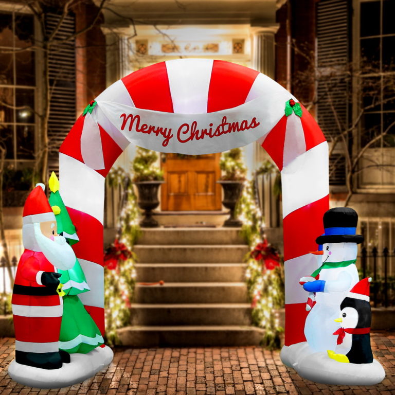 Jingle Jollys Christmas Inflatable Archwary Santa 3M Illuminated ...